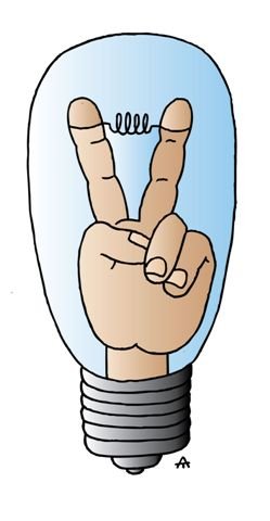 Карикатура Лампочка